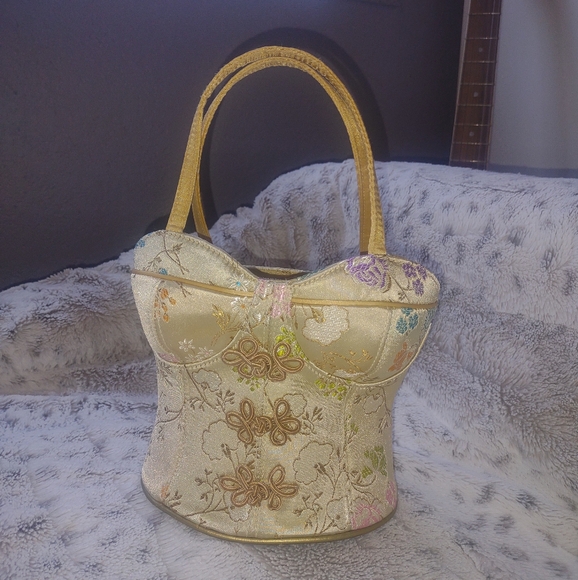 Floral Corset-Style Handbag - Picture 2 of 13